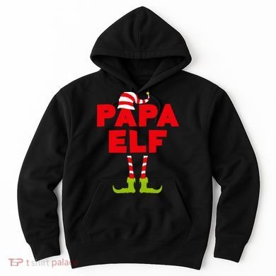 Papa Elf Matching Elf Papa Christmas Hoodie