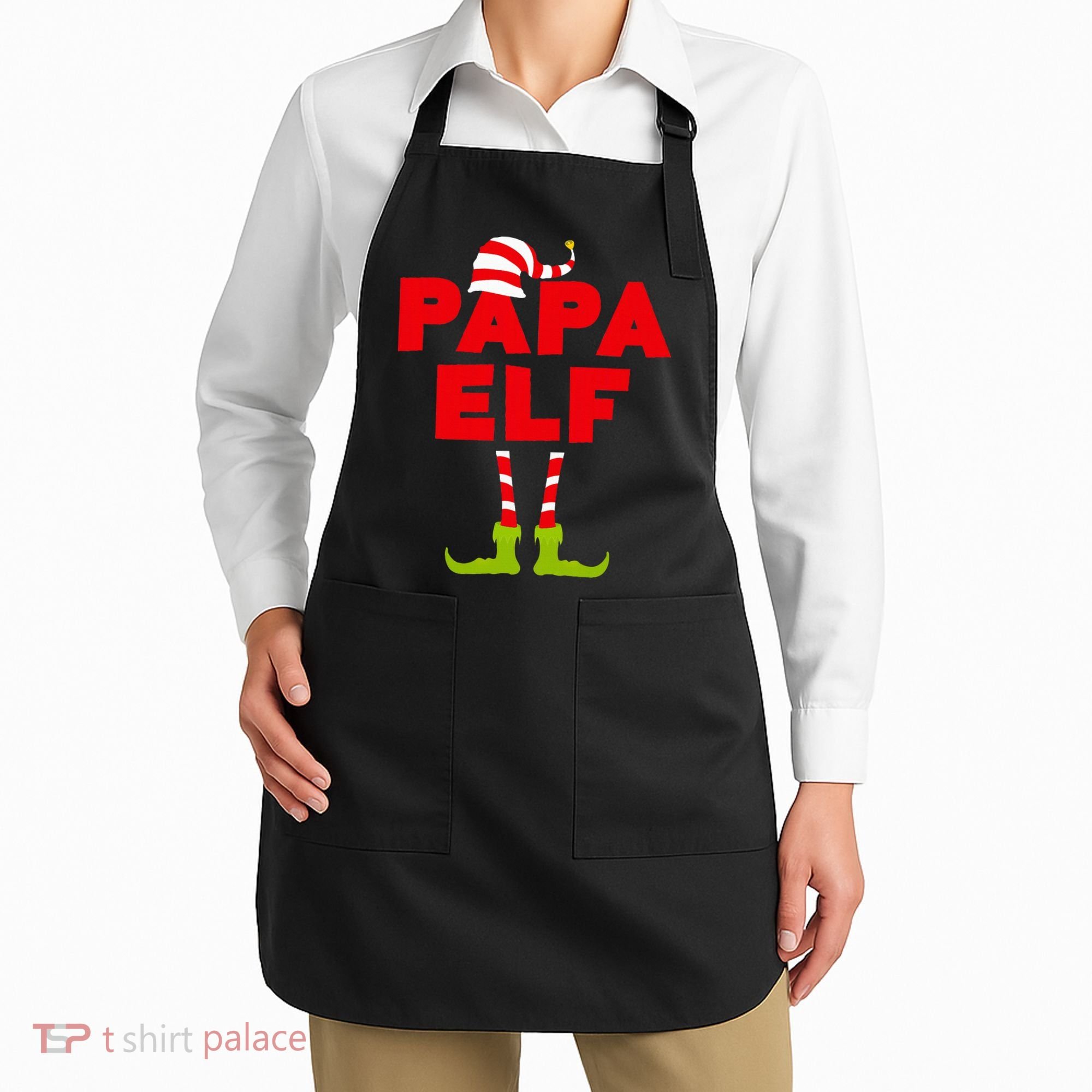 Papa Elf Matching Elf Papa Christmas Apron