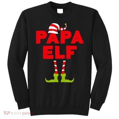 Papa Elf Matching Elf Papa Christmas Sweatshirt