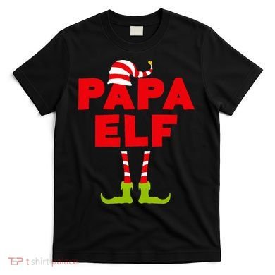 Papa Elf Matching Elf Papa Christmas T-Shirt