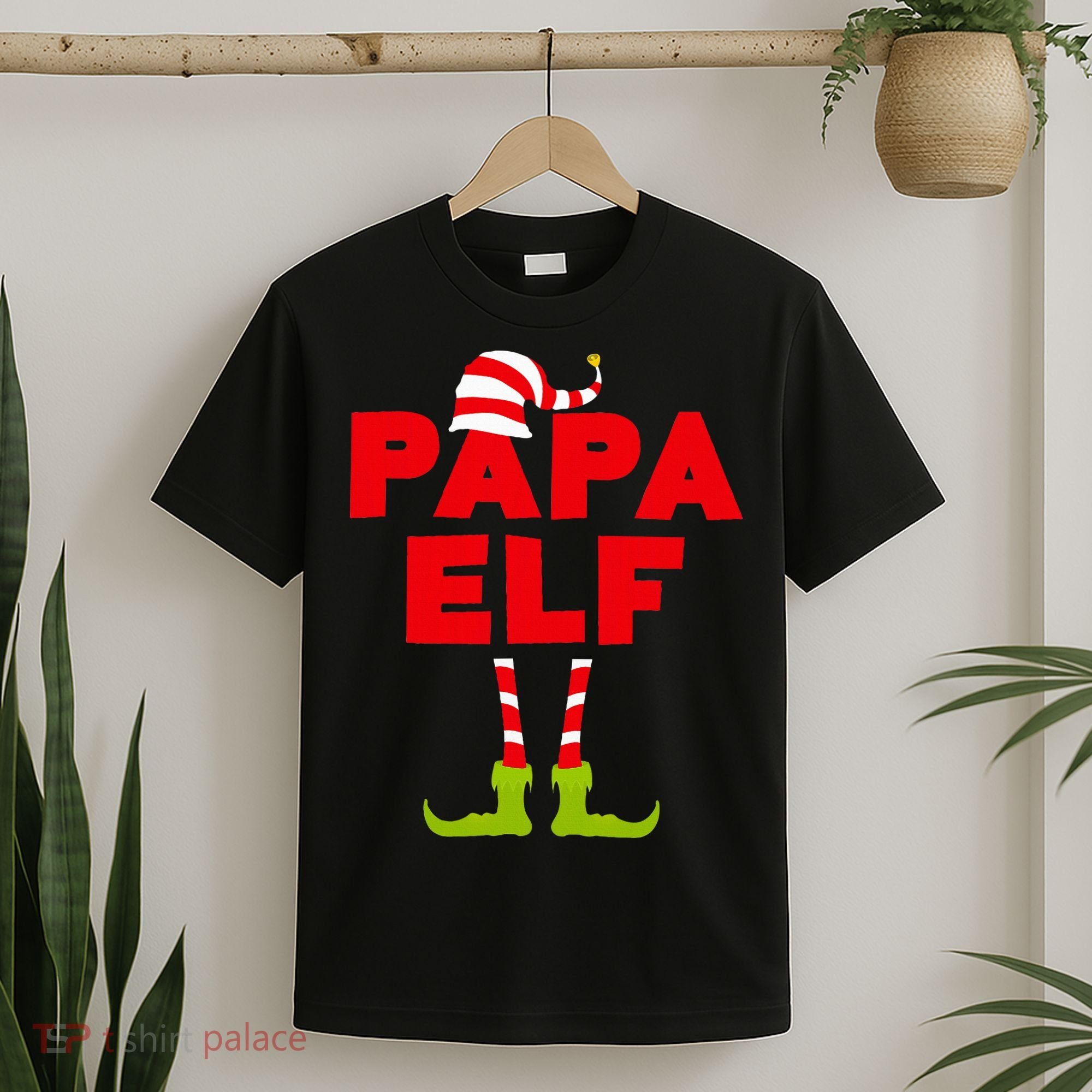 Papa Elf Matching Elf Papa Christmas T-Shirt