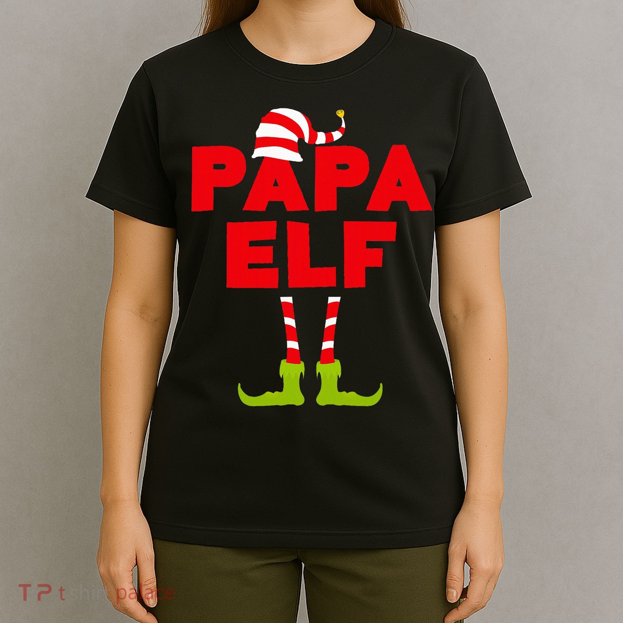 Papa Elf Matching Elf Papa Christmas T-Shirt