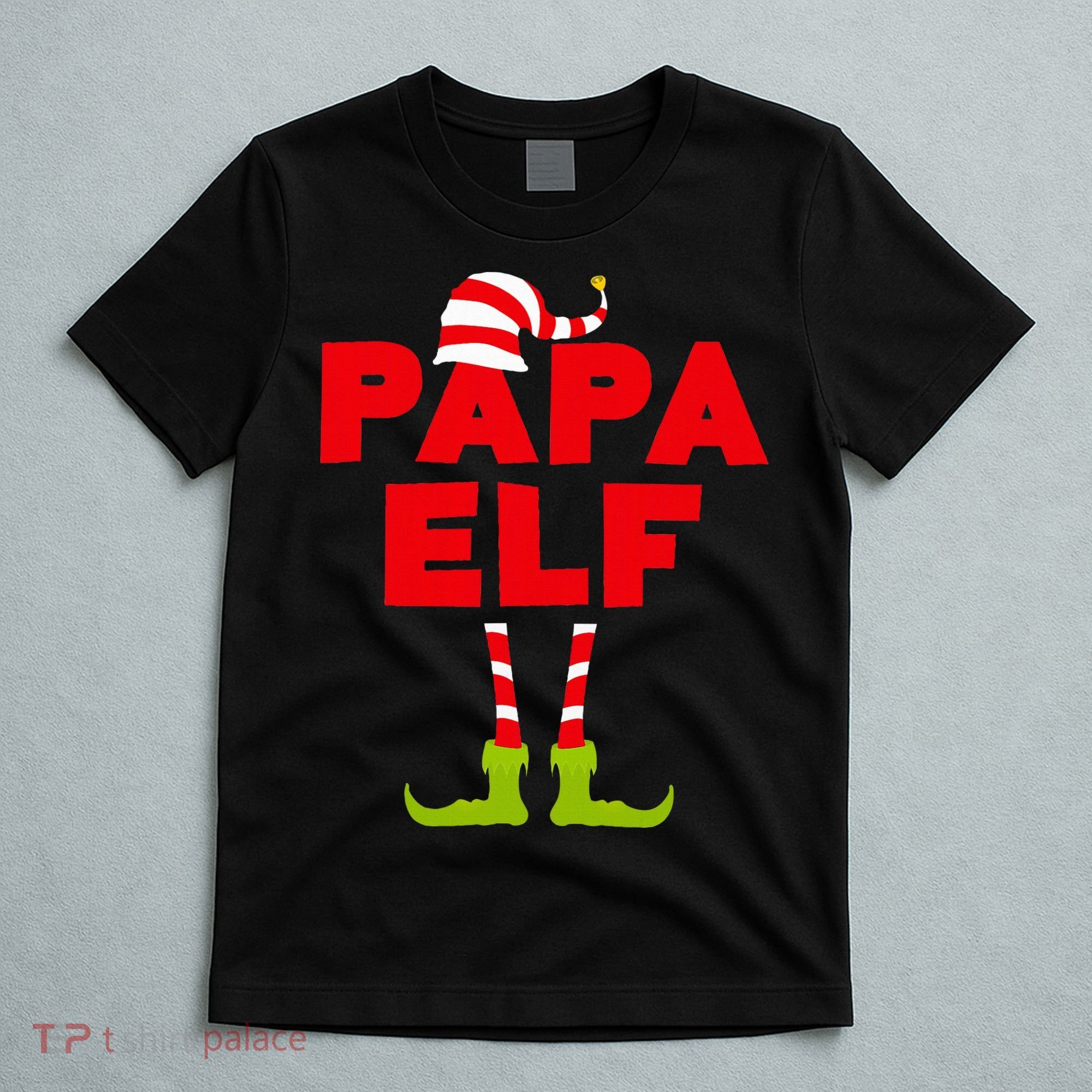 Papa Elf Matching Elf Papa Christmas T-Shirt