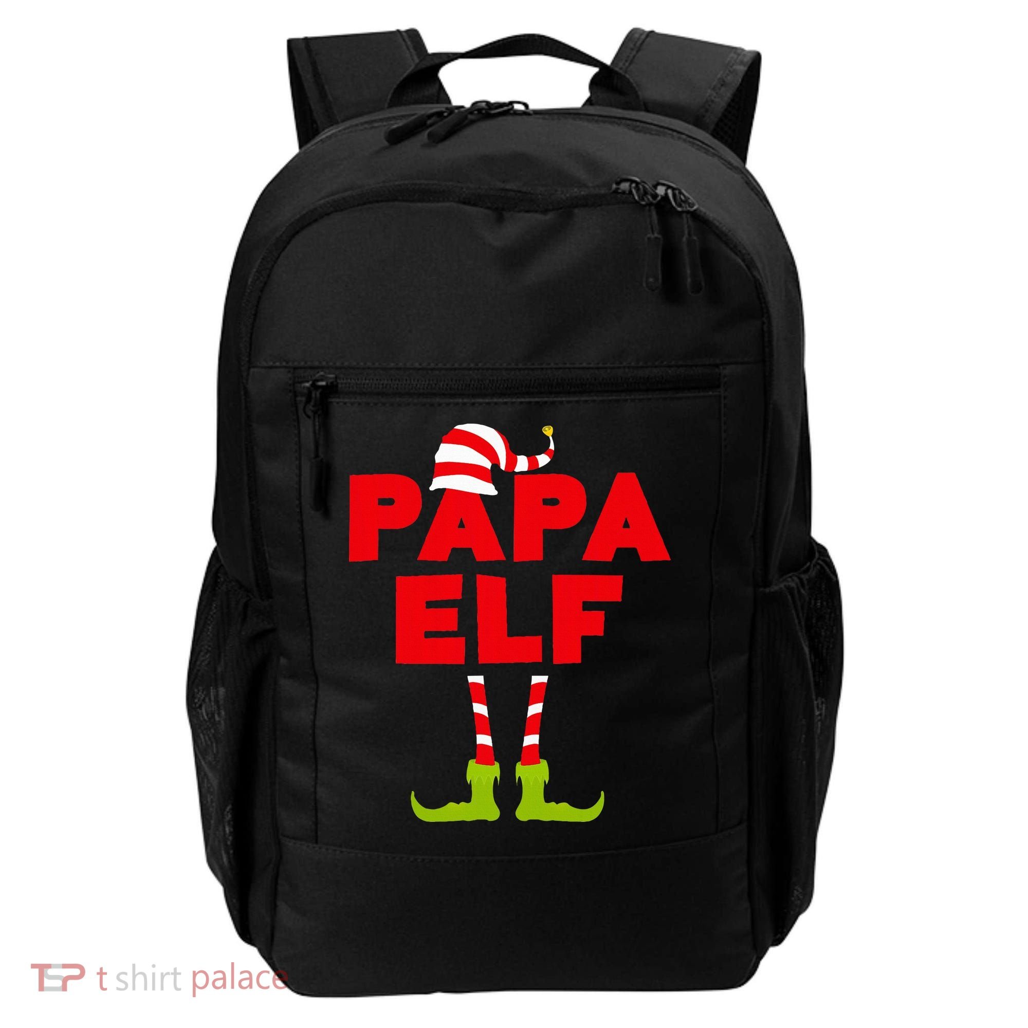 Papa Elf Matching Elf Papa Christmas Backpack