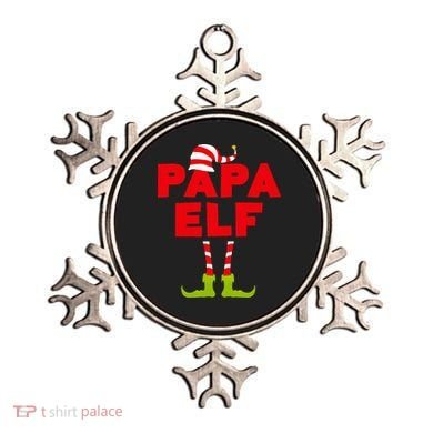 Papa Elf Matching Elf Papa Christmas Ornament