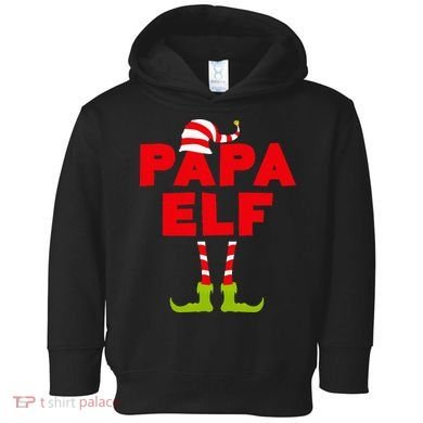 Papa Elf Matching Elf Papa Christmas Toddler Hoodie