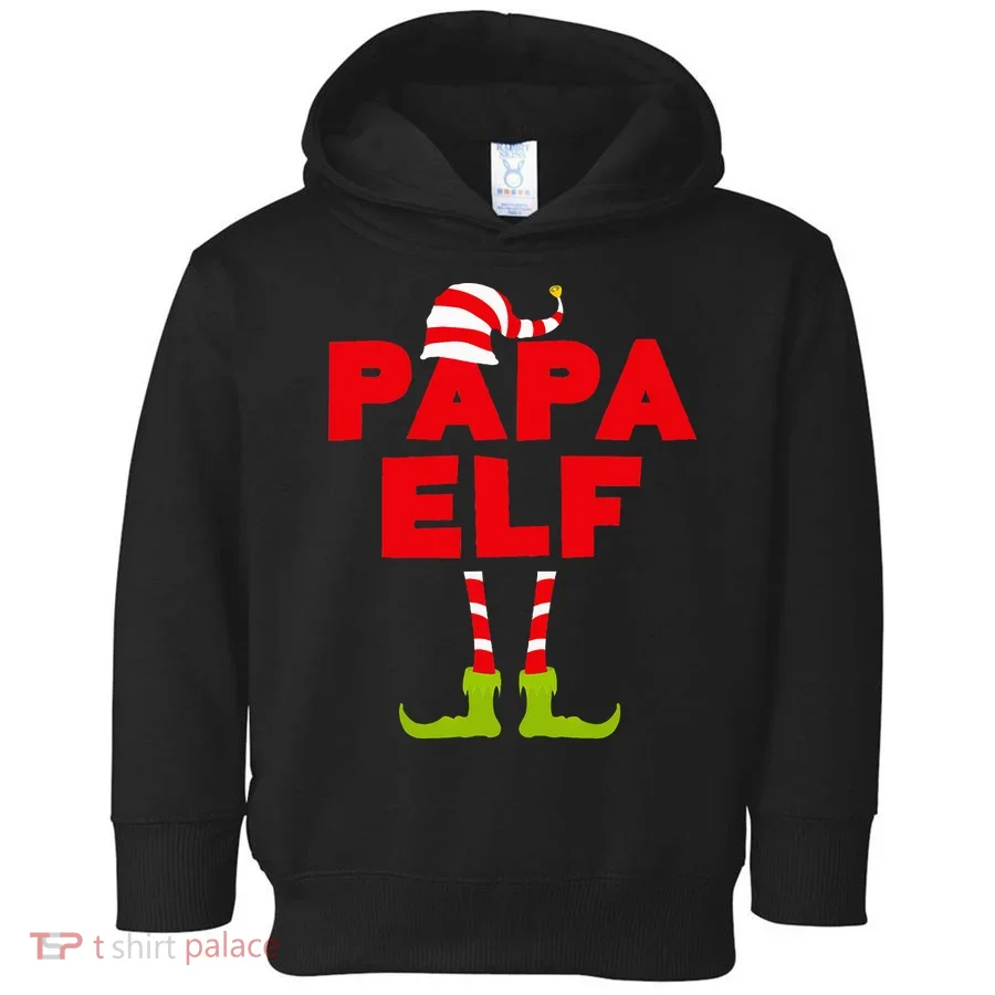 Papa Elf Matching Elf Papa Christmas Toddler Hoodie