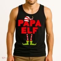Papa Elf Matching Elf Papa Christmas Tank Top thumb 3