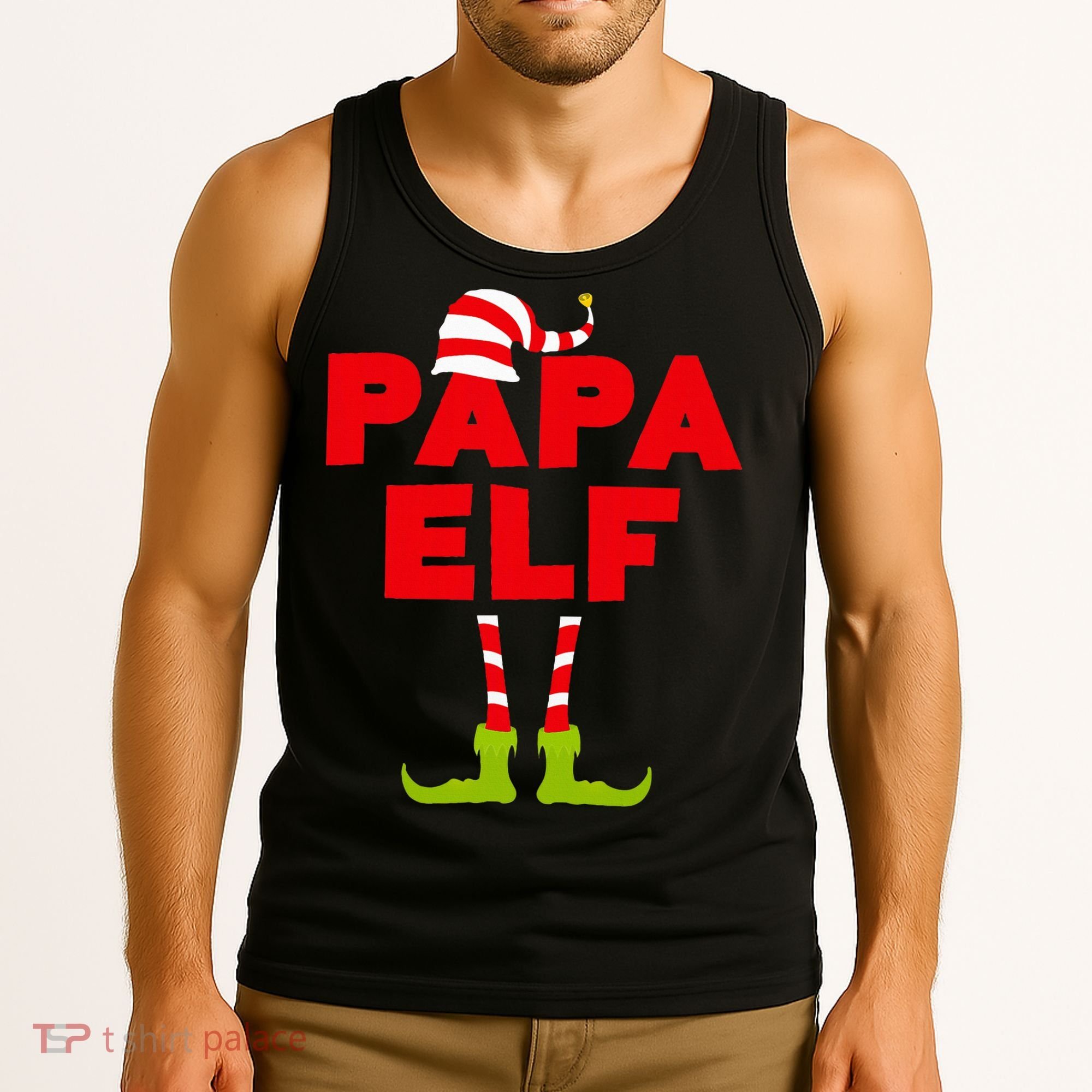 Papa Elf Matching Elf Papa Christmas Tank Top