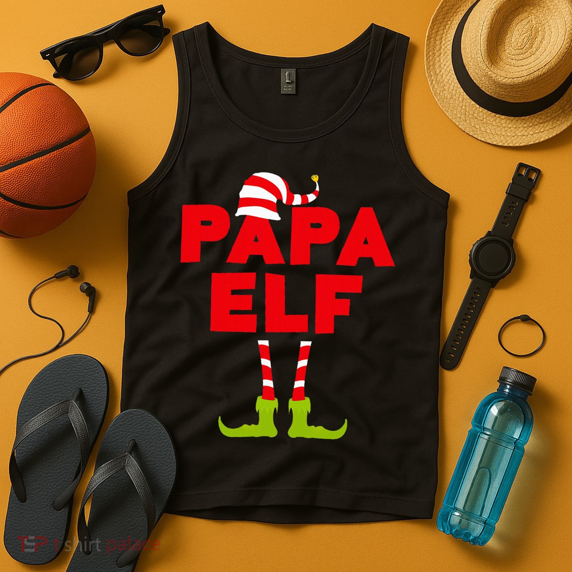 Papa Elf Matching Elf Papa Christmas Tank Top