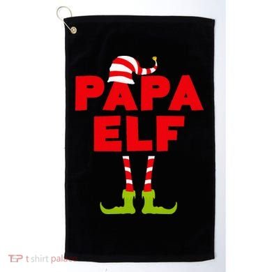 Papa Elf Matching Elf Papa Christmas Golf Towel