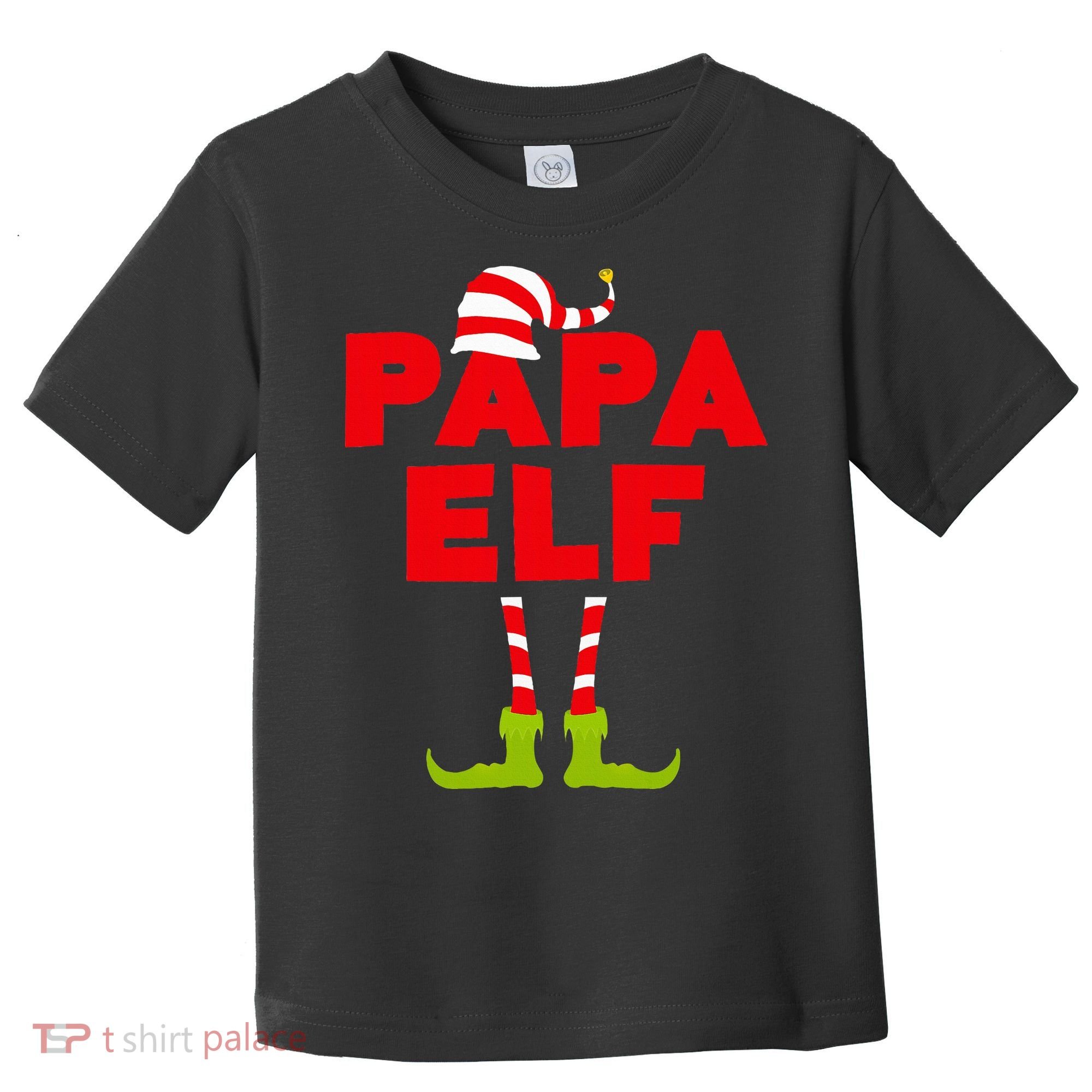 Papa Elf Matching Elf Papa Christmas Toddler T-Shirt
