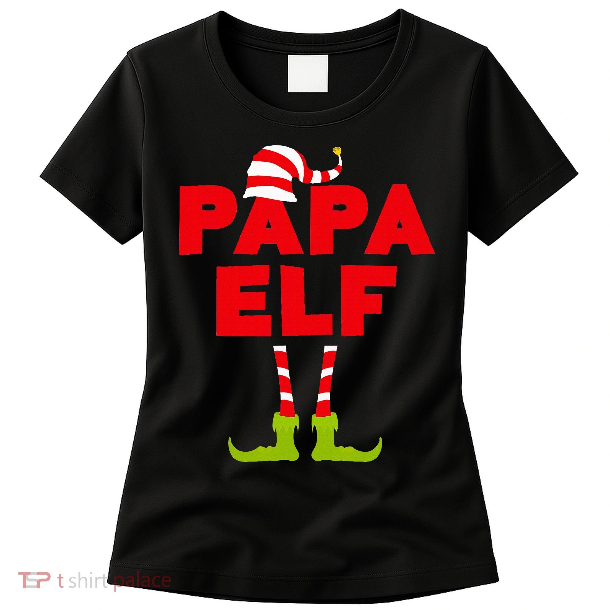 Papa Elf Matching Elf Papa Christmas Women's T-Shirt