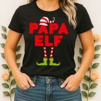 Papa Elf Matching Elf Papa Christmas Women's T-Shirt thumb 2
