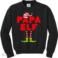 Papa Elf Matching Elf Papa Christmas Kids Sweatshirt thumb 0