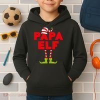 Papa Elf Matching Elf Papa Christmas Kids Hoodie thumb 2