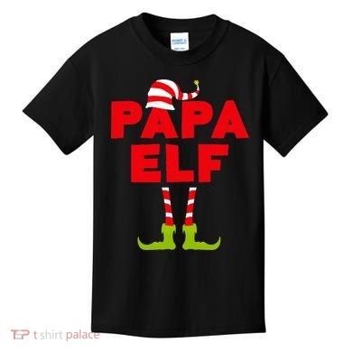 Papa Elf Matching Elf Papa Christmas Kids T-Shirt