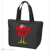 Papa Elf Matching Elf Papa Christmas Tote Bag thumb 3