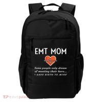 Proud Emt Mom Emergency Medical Technician Mother Quote Gift Backpack thumb 0