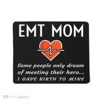 Proud Emt Mom Emergency Medical Technician Mother Quote Gift Mousepad thumb 0