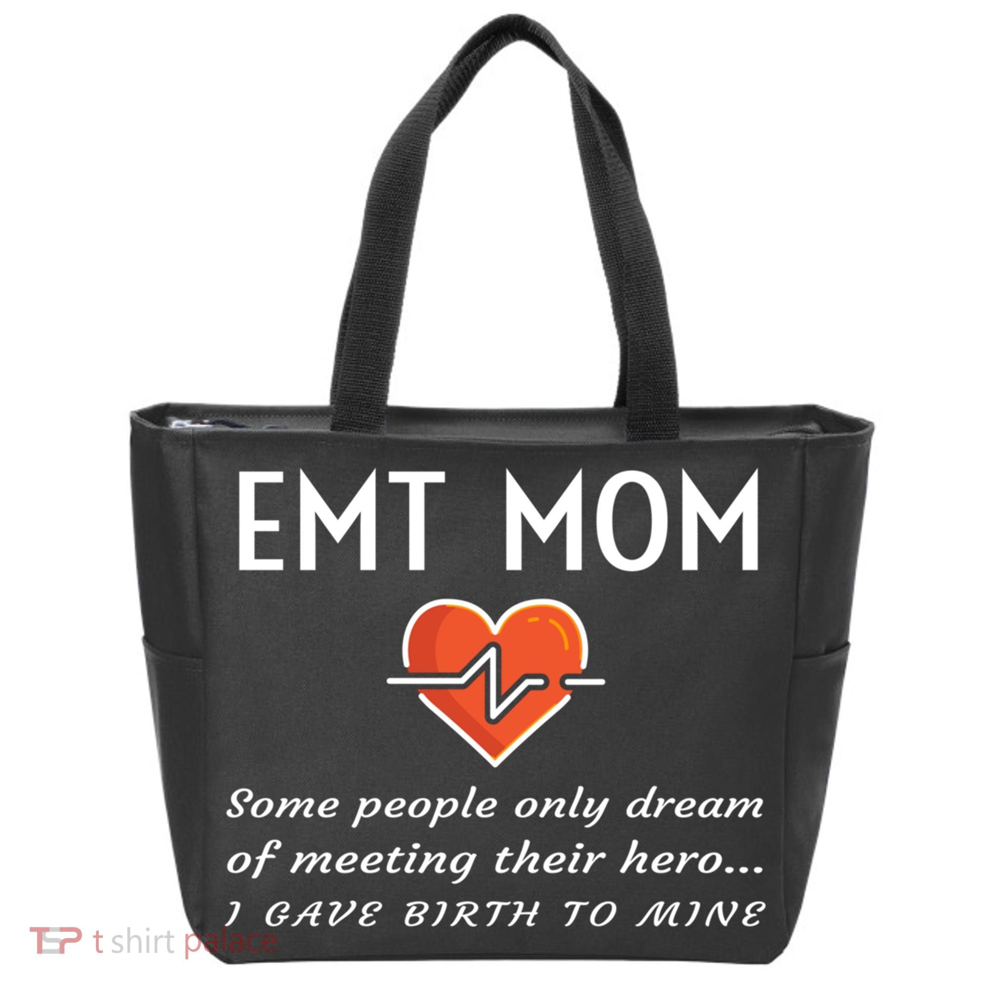 Proud Emt Mom Emergency Medical Technician Mother Quote Gift Tote Bag