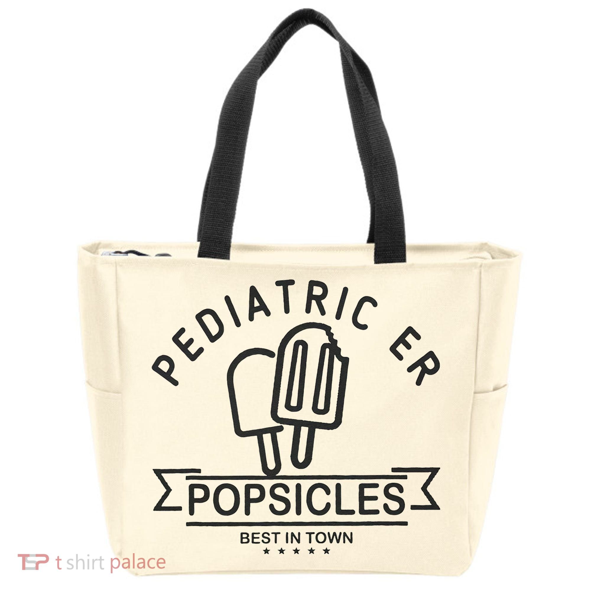 Pediatric Emergency Nurse Popsicle Funny ER ED Nurse Peds Rn Tote Bag