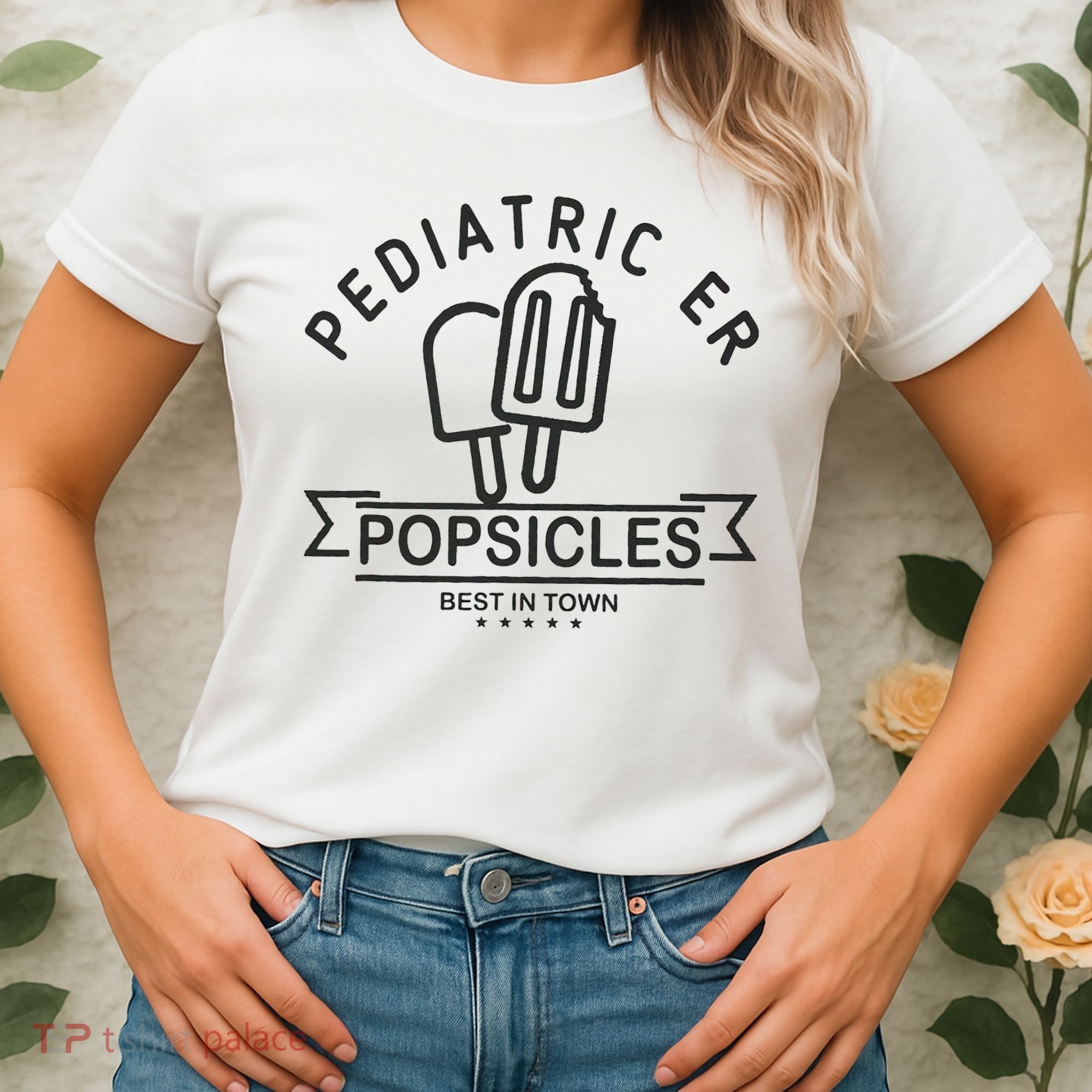 Pediatric Emergency Nurse Popsicle Funny ER ED Nurse Peds Rn Women's T-Shirt
