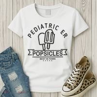 Pediatric Emergency Nurse Popsicle Funny ER ED Nurse Peds Rn Women's T-Shirt thumb 3