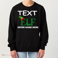 Personalize Elf Name Custom Family Matching Christmas Women's Sweatshirt thumb 0