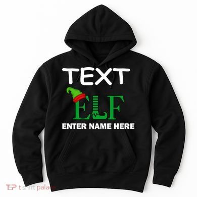 Personalize Elf Name Custom Family Matching Christmas Hoodie