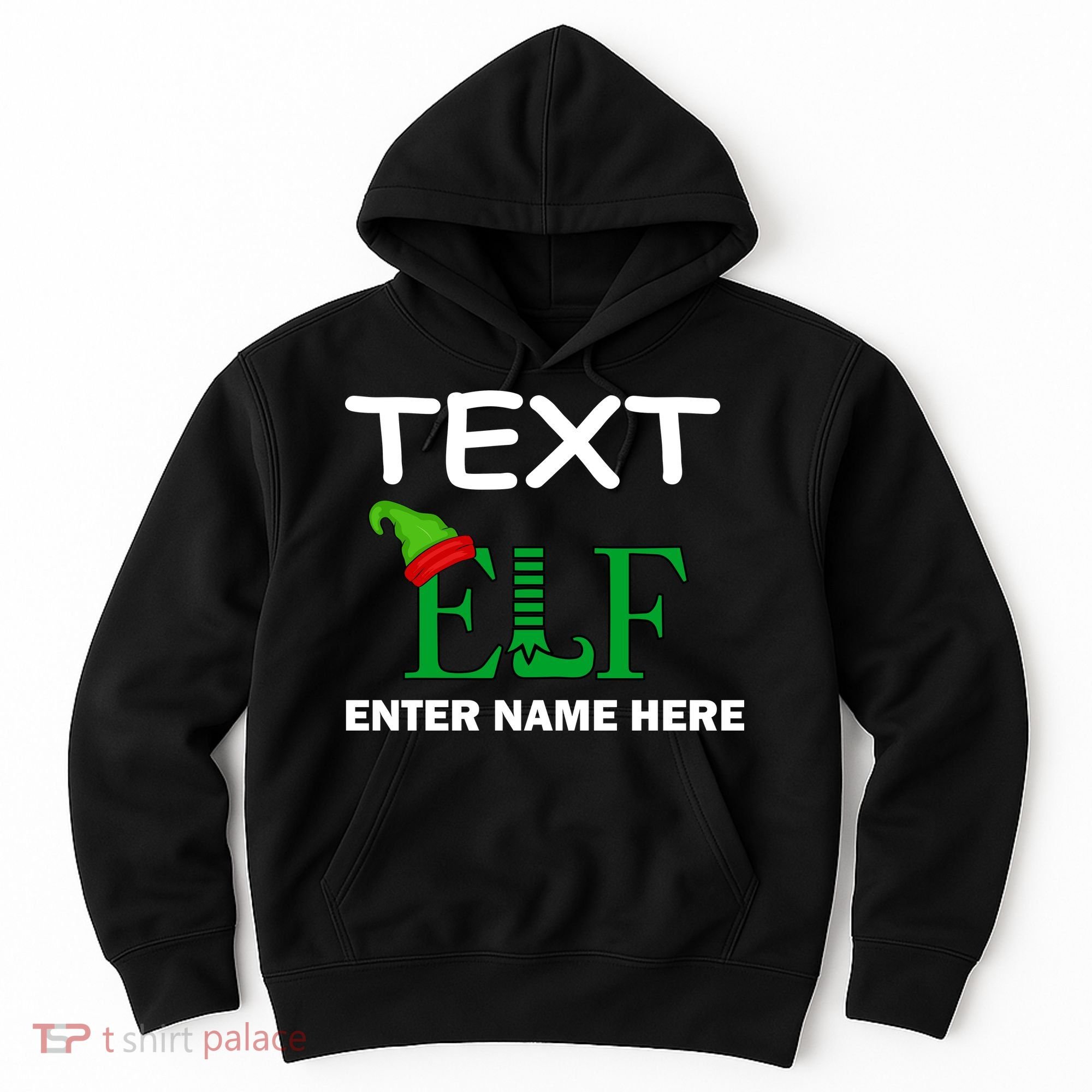 Personalize Elf Name Custom Family Matching Christmas Hoodie
