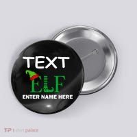 Personalize Elf Name Custom Family Matching Christmas Button thumb 0