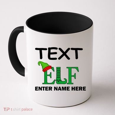 Personalize Elf Name Custom Family Matching Christmas Coffee Mug