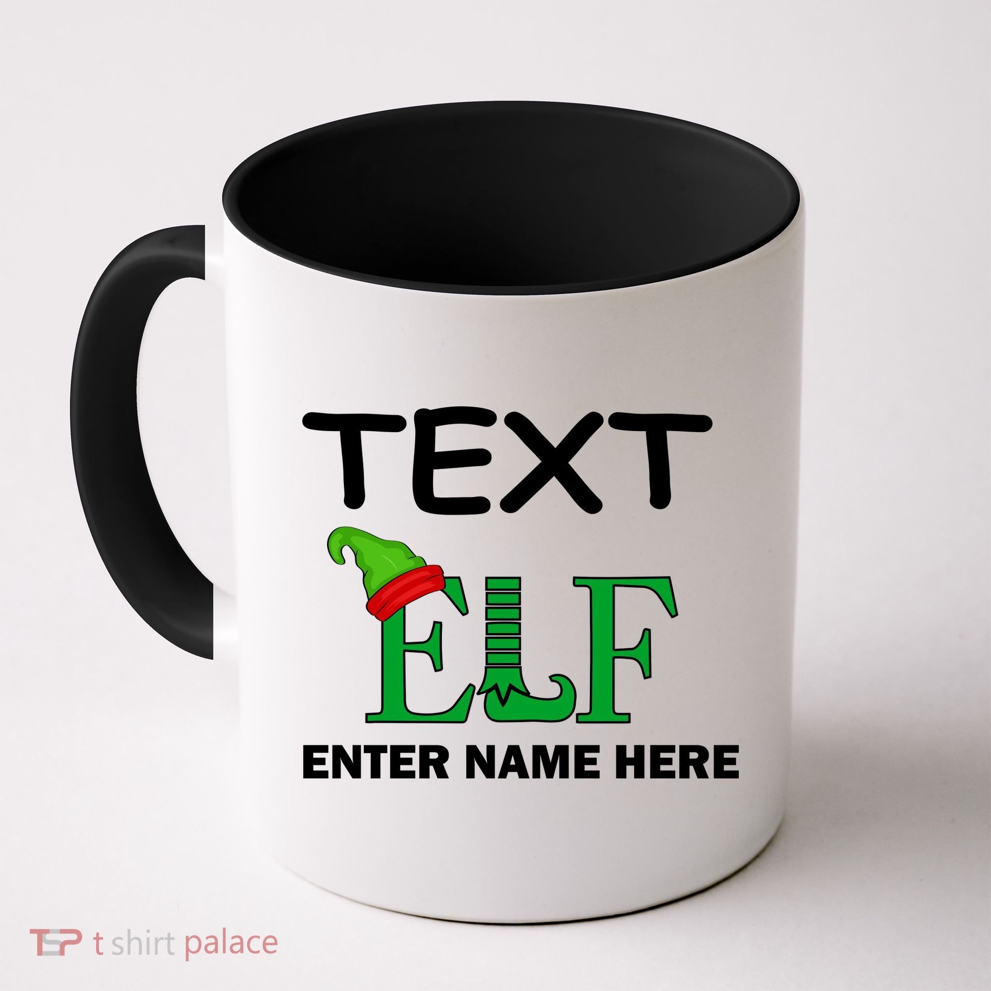 Personalize Elf Name Custom Family Matching Christmas Coffee Mug