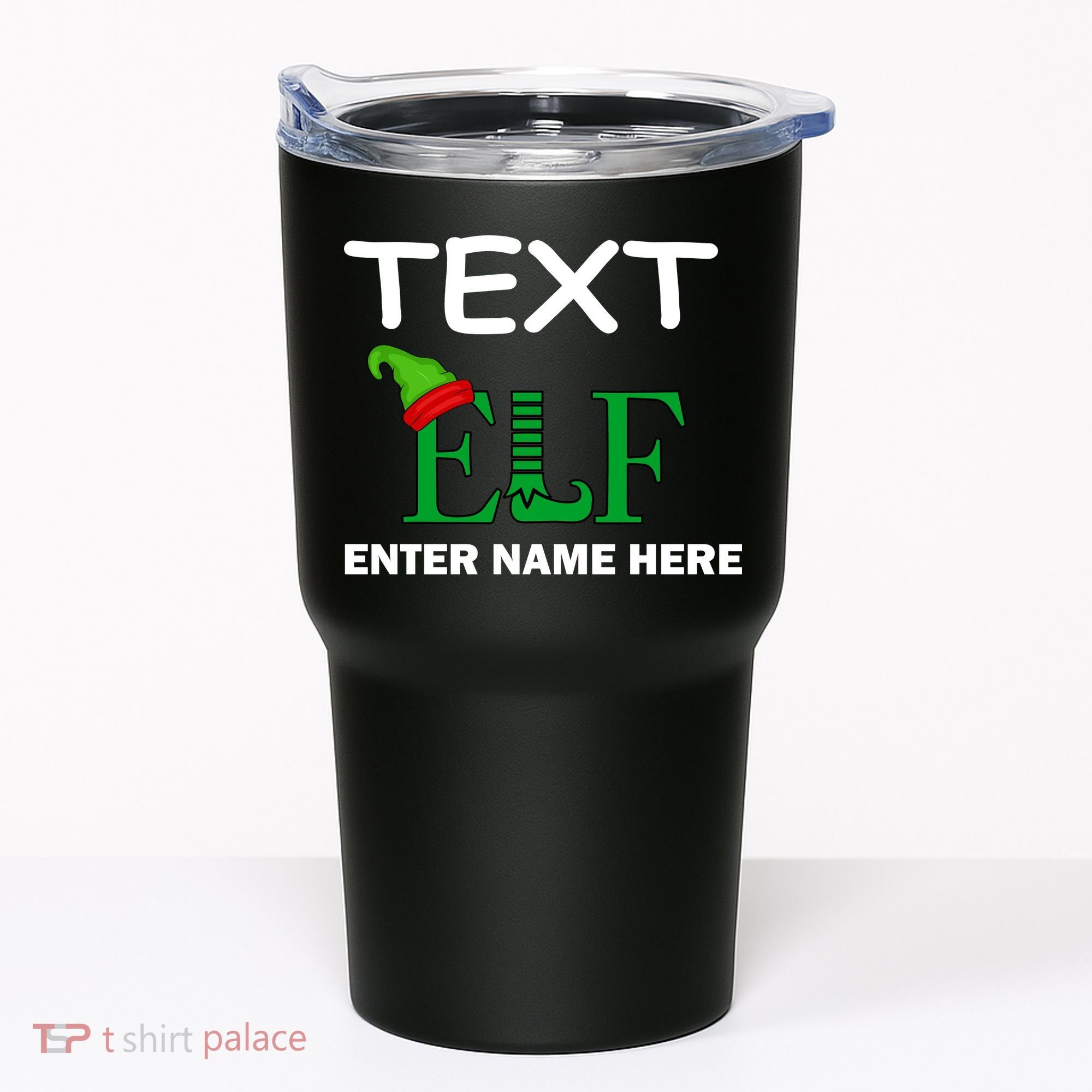 Personalize Elf Name Custom Family Matching Christmas Tumbler