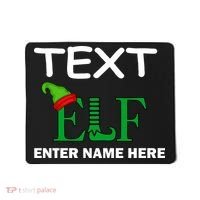 Personalize Elf Name Custom Family Matching Christmas Mousepad thumb 0