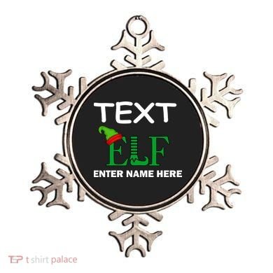Personalize Elf Name Custom Family Matching Christmas Ornament