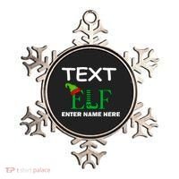 Personalize Elf Name Custom Family Matching Christmas Ornament thumb 0