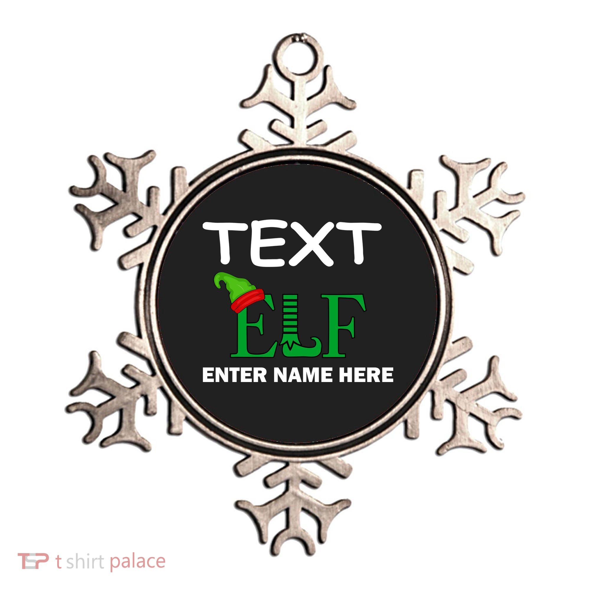 Personalize Elf Name Custom Family Matching Christmas Ornament