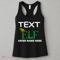 Personalize Elf Name Custom Family Matching Christmas Women's Tank Top thumb 3