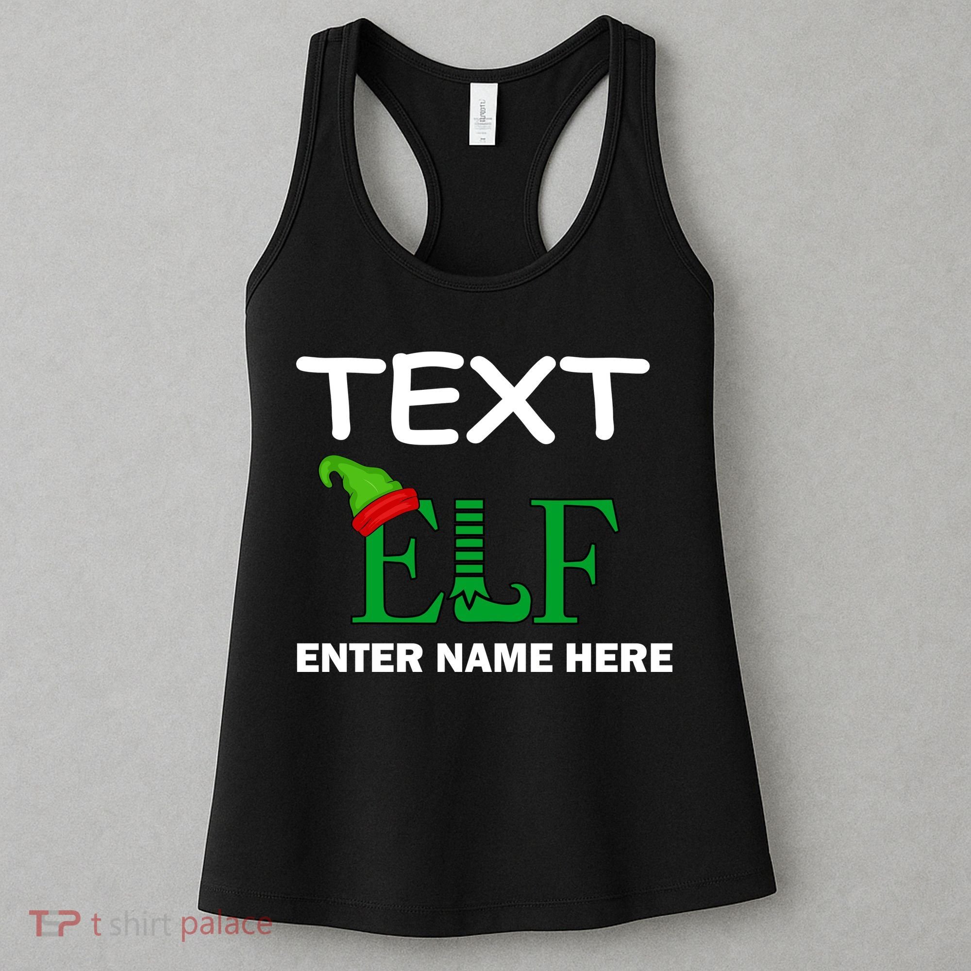 Personalize Elf Name Custom Family Matching Christmas Women's Tank Top
