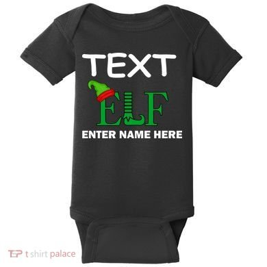 Personalize Elf Name Custom Family Matching Christmas Baby Bodysuit