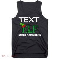 Personalize Elf Name Custom Family Matching Christmas Tank Top thumb 0