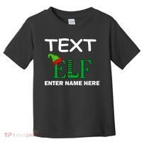 Personalize Elf Name Custom Family Matching Christmas Toddler T-Shirt thumb 0