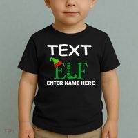 Personalize Elf Name Custom Family Matching Christmas Toddler T-Shirt thumb 2