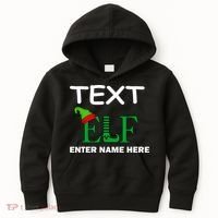 Personalize Elf Name Custom Family Matching Christmas Kids Hoodie thumb 0