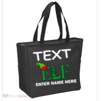 Personalize Elf Name Custom Family Matching Christmas Tote Bag thumb 2