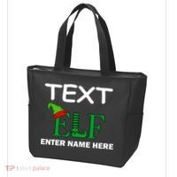 Personalize Elf Name Custom Family Matching Christmas Tote Bag thumb 3