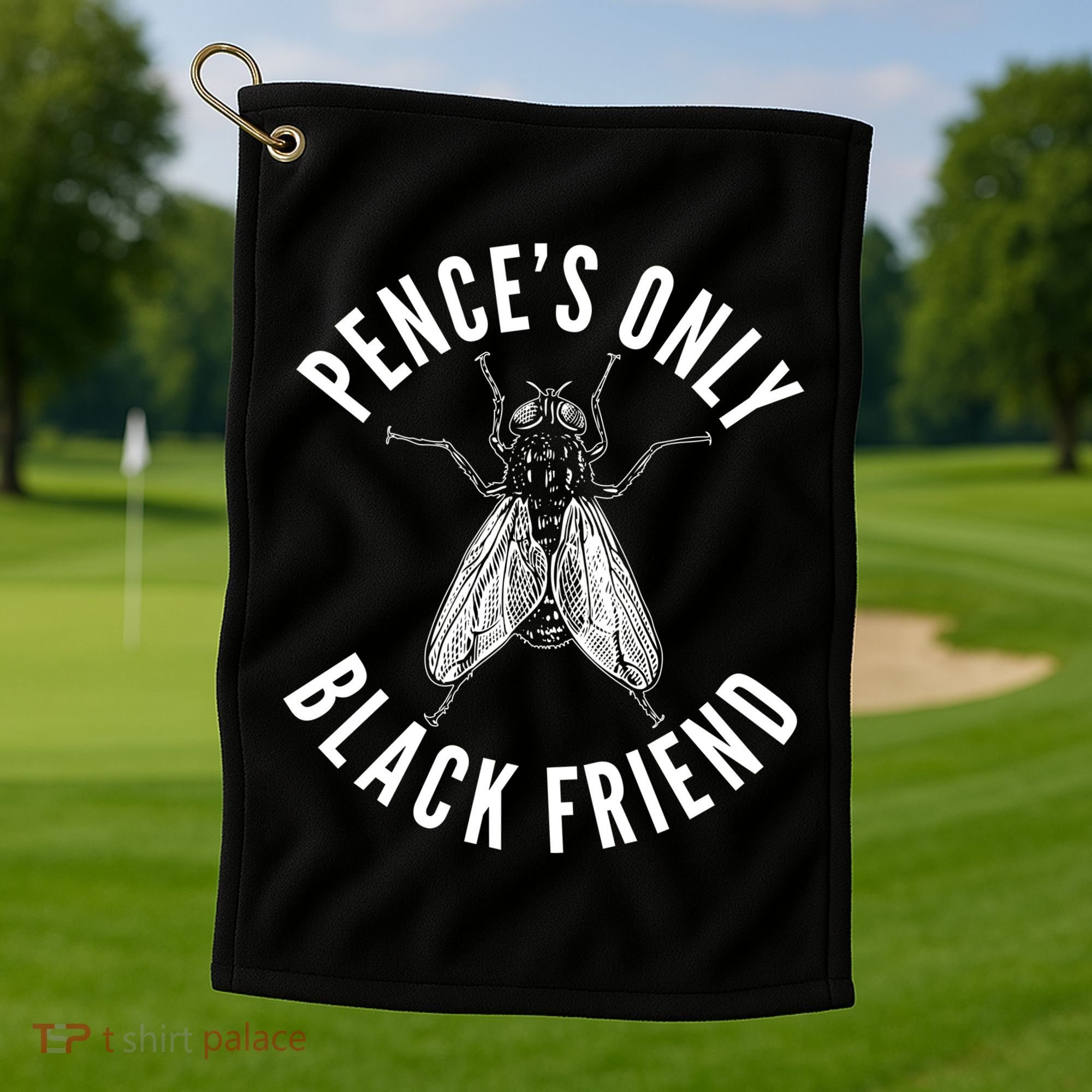 Pence's Only Black Friend Mike Pence Debate Fly Golf Towel