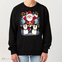 Penguin Dance With Santa Women's Sweatshirt thumb 0